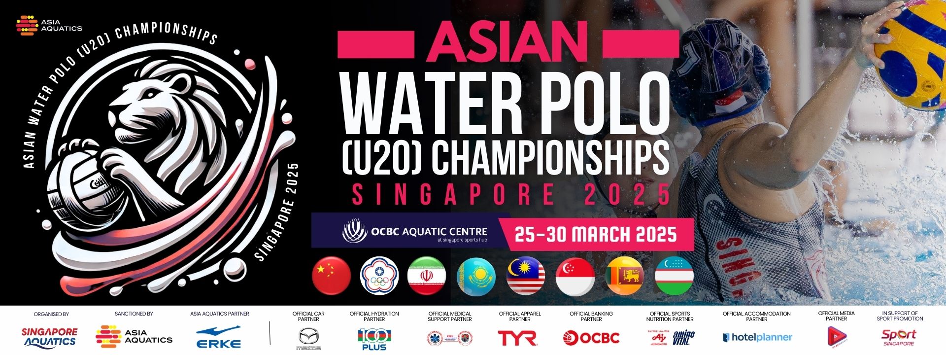 Asian Water Polo U20 Championships, Singapore 2025