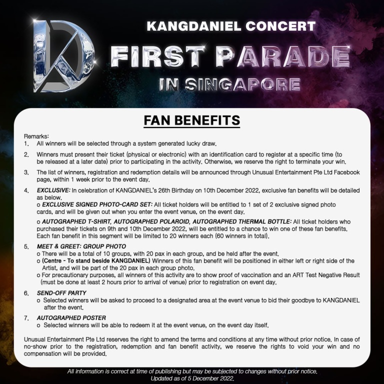 Fan Benefit Details